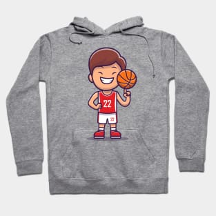 Boy Playing Basketball Hoodie